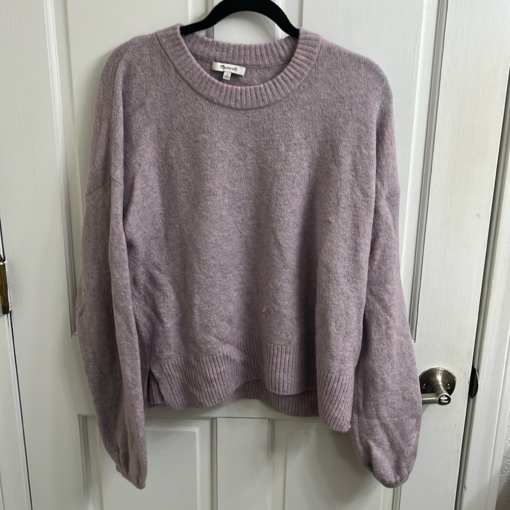 Madewell Purple/pink pullover  sweater barely worn size L